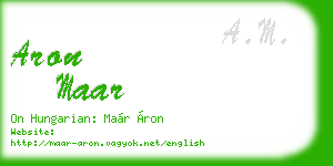 aron maar business card
